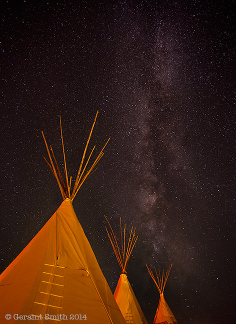 Taos Tipis and the Milky Wa new mexico native american night sky Taos Drum
