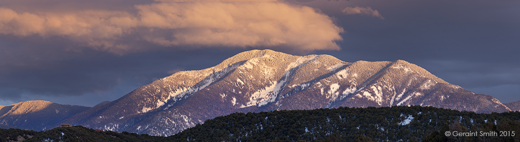 Taos Mountain from the north side hondo valley view