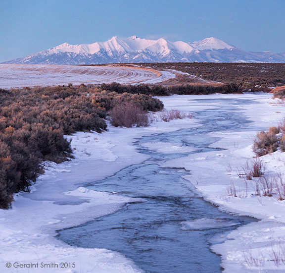 Freezing up in the San Luis Valley with the Blanca Peak Range, Colorado