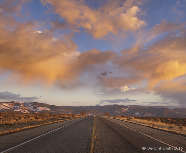 Behind us on the road home ... taos to san cristobal new mexico highway 522