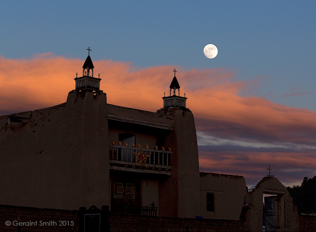 Moonrise over San Jose de Gracia Church in Las Trampas, NM