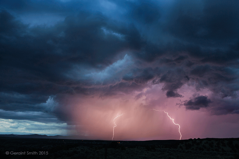 Thunder and lightning arroyo hondo san cristobal new mexico nm