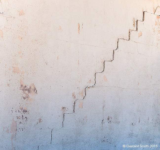 Crack in the wall patina old building penasco new mexico