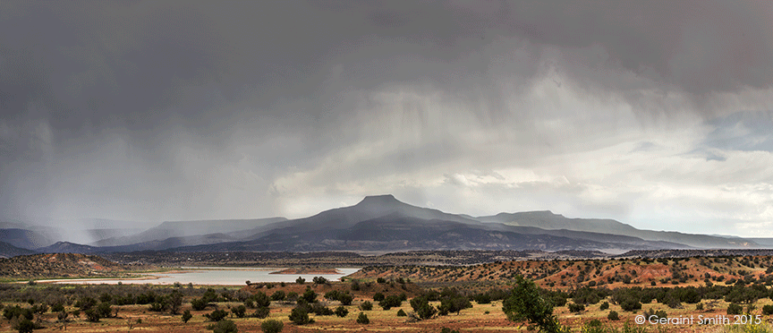 Cerro Pedernal, (Georgia O'Keeffe's mountain) Abiquiu, New Mexico storm abiquiu lake red rocks