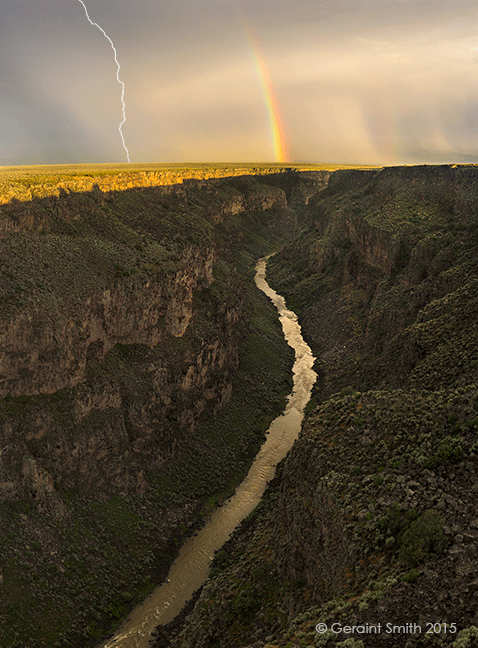 The Rio Grande Gorge rainbow lightning ... rio grande del norte national monument