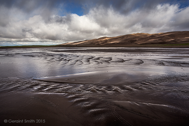 Morning in Medano Creek in the Great Sand Dunes National Park, Colorado