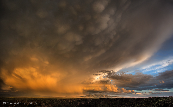 Wild sky over the Rio Grande Gorge del norte national monument