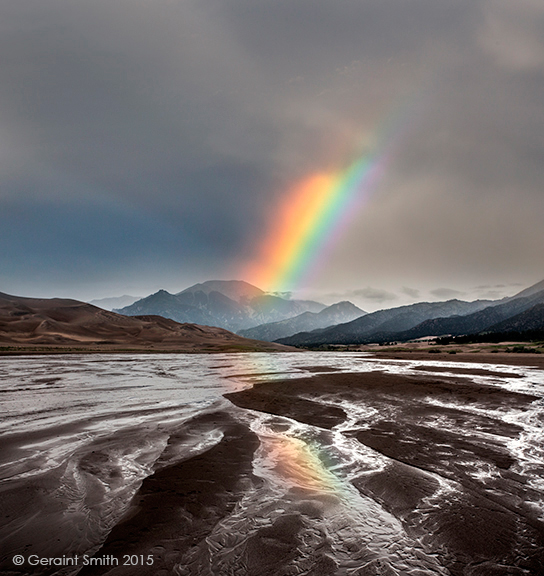 A "composition" Medano Creek in the Great Sand Dunes National Park, Colorado