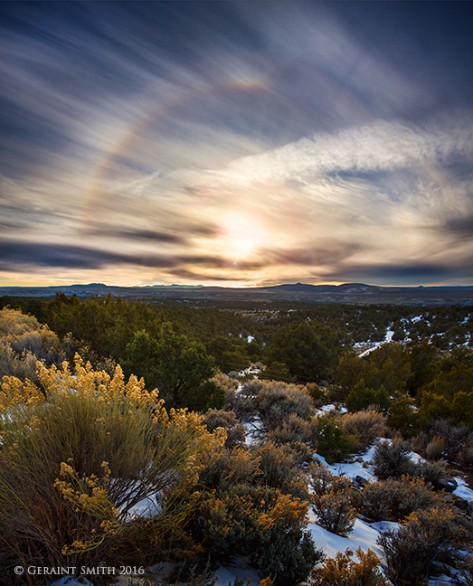 A week of sundogs and solar halos continue ... arroyo hondo san cristobal new mexico