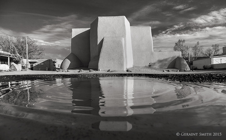 Snow melt at the San Francisco de Asis church, Ranchos de Taos, NM