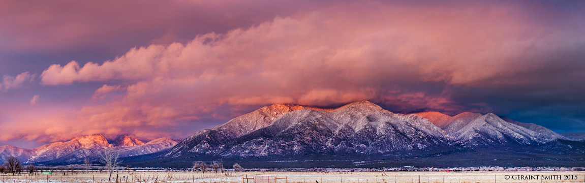 Taos Mountain sunset and a little Sangre de Cristo new mexico