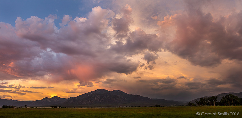 There's often a flourish at last light over Taos Mountain new mexico