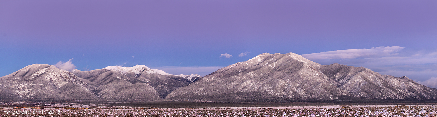 Twilight on the mountains northern new mexico taos nm