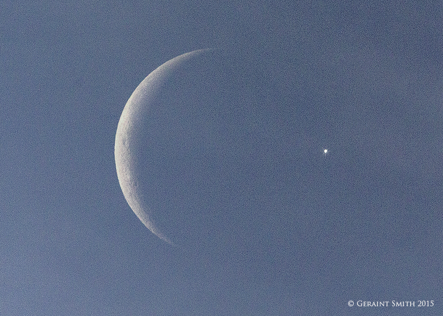Crescent Moon and Venus with Lunar Occultation san cristobal new mexico