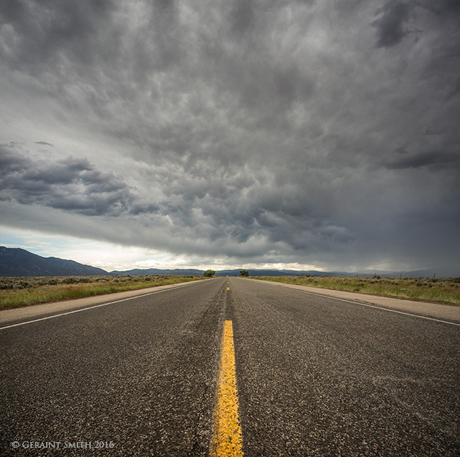 Highway 522 storm clouds ... what a difference a week makes in the weather in northern New Mexico