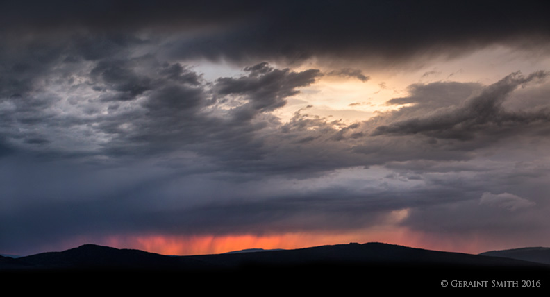 Sunset from the road home san cristobal northern new mexico