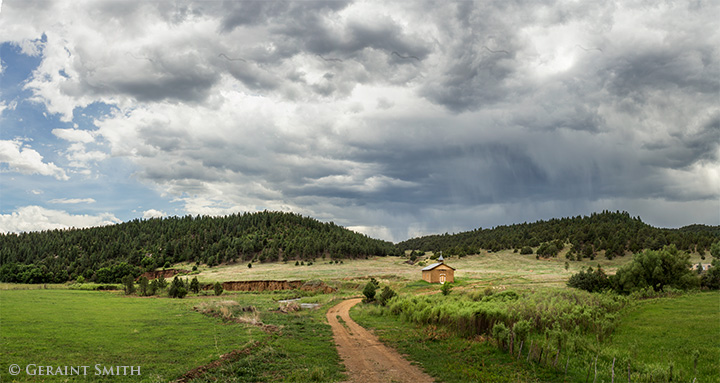 St Josephs ... that pretty scene near Mora NM northern new mexico capilla chapel clouds sky