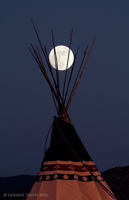 Tipi summer solstice moon taos  new mexico