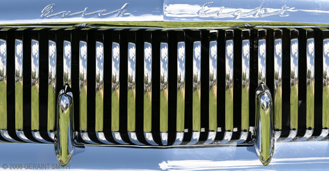 Grill work on a Buick Eight at the Taos Autumn Run Custom Rod & Classic Car Show