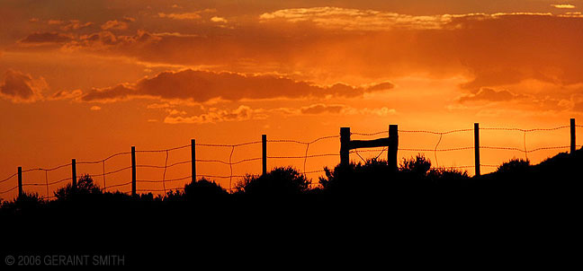 Range fencing along Highway 64 west of Taos. NM