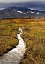An irrigation ditch in Ranchos de Taos