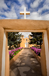 2014 August 17  Bright light at the St Francis church, Ranchos de Taos