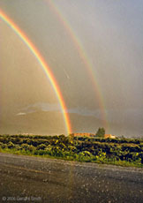 2006 August 28 Rainbows and hail during an incredible downpour in Taos, NM