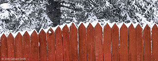2006 December 21, Red Fence in Snow