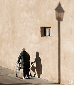 2013 December 16 Walking woman just off Taos Plaza