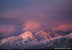 2007 February 09, Sangre de Cristo mountains sunset, New Mexico