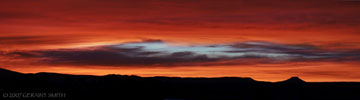 2007 January 19, "Into the blue" ... Cerro Pedernal (Flint Peak 9,862 feet) Last night's sunset southwest of Taos New Mexico