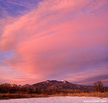 winter light on taos mountain, new mexico