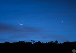 2013 January 11, Venus and the crescent moon, from San Cristobal, New Mexico (January 10th 2013)