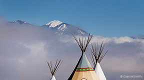 2015 January 10: Taos Mountain clouds and tipis