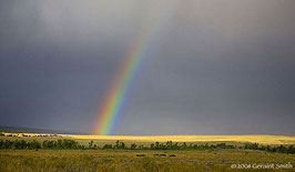 2008 June 06, Rainbow at 6:30 am yesterday at the Great Sandunes NP