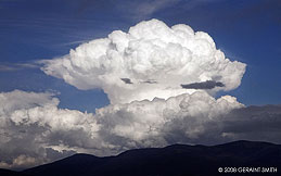 2008 June 09, Anvil head thunder storm cloud building over Taos