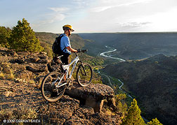 2009 June 23: Biking at the overlook of the Rio Pueblo and the Rio Grande