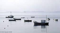 2006 June 24 Boats in harbor on the Holy Island of Lindisfarne