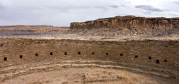 Morning light on the mesa yesterday in Chaco Canyon