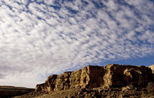 Morning light on the mesa yesterday in Chaco Canyon