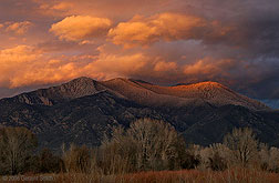 2006 November 27 Taos Moutntain red willow sunset