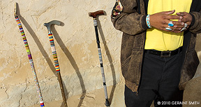 2010 November 12, Beaded walking sticks at Acoma