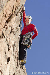 2009 October 10British climber and mountaineer Sir Chris Bonington on the Tres Piedras rocks (NM)