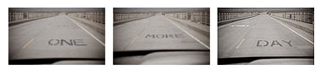 2011 October 08 "Live to Tell - One More Day" ... writing on the Rio Grande Gorge Bridge
