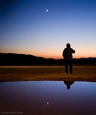 Going North, Hitching a ride home under last night's crescent moon in Taos